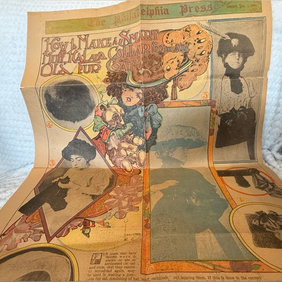 Antique Newspaper Page - 1/3/1909
Phila. Press - Work And Play For The Idle Hour - Picture 5 of 14